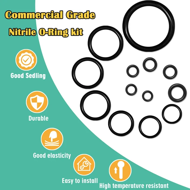 Alt view image 7 of 7 - 1086 Pcs 32 Size SAE O Ring Assortment Kit Standard Buna-N Rubber O'ring Set with 4 Pick & Hook for Automotive Hydraulic Faucet Plumbing Sealing Repair ID:1/8-2 Inch