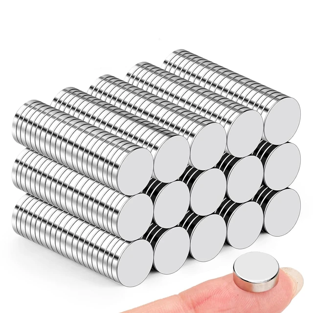 Main image of 10x2mm Rare Earth Magnet, 200Pcs Small Magnets Neodymium Magnets Tiny Neodymium Disc Magnets for Fridge, Crafts, Whiteboard and Kitchen, Office