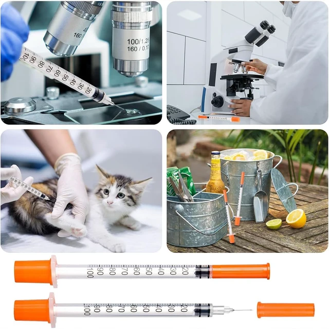 Alt view image 6 of 6 - 120 PACK U-100 1ml 31 G 8mm 5/16" Syringe, Individually Packed