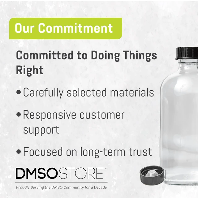 Alt view image 6 of 7 - DMSO 8 oz. Glass Bottle Non-diluted 99.995% Pure Low Odor Pharma Grade Liquid Dimethyl Sulfoxide Super High Quality Made by DMSO Store