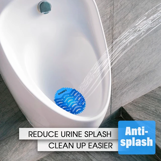 Alt view image 3 of 7 - Urinal Screen Deodorizer, 36 Pack Urinal Cake Bulk with 3 Scents 3 Long-Lasting Scents Help Control Odor, Long Bristle Design Reduce Splash & Clog for Restroom, Hotel, Office, School Toilet