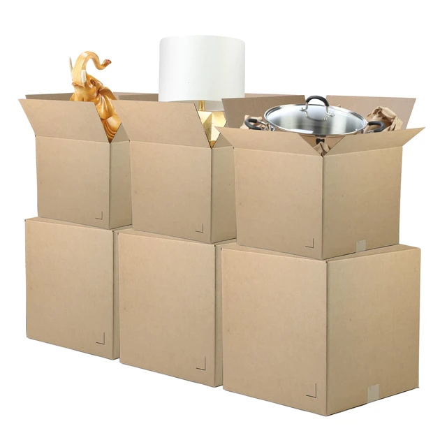 Alt view image 2 of 7 - Moving Boxes 10-Pack Larger | 20x20x20 inch Durable ECT 32 Corrugated Shipping Boxes for Mailing, Packing, Moving, and Storage Recyclable and Made in the USA
