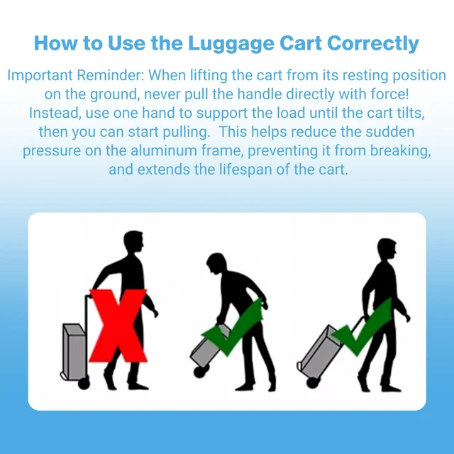 Alt view image 5 of 7 - Small Folding Hand Truck Dolly with 2 Wheels, Foldable Luggage Cart Lightweight Aluminum Collapsible Cart Portable Dolly for Airport Travel Moving Use