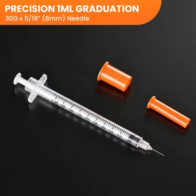 Alt view image 2 of 7 - 1ml 30G 5/16"Precision Liquid Dispenser, Fine Tip, Individually Wrapped, for Glue, Oil, Ink Refilling & Lab Transfer, 100 Pack