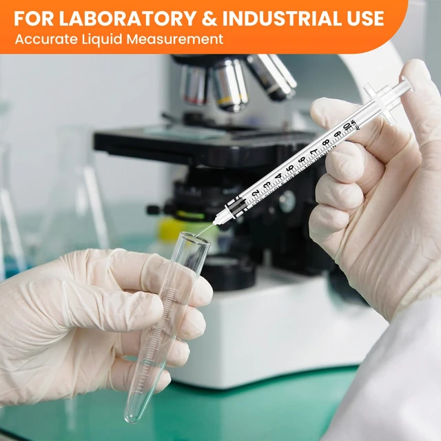 Alt view image 7 of 7 - 1ml 30G 5/16"Precision Liquid Dispenser, Fine Tip, Individually Wrapped, for Glue, Oil, Ink Refilling & Lab Transfer, 100 Pack
