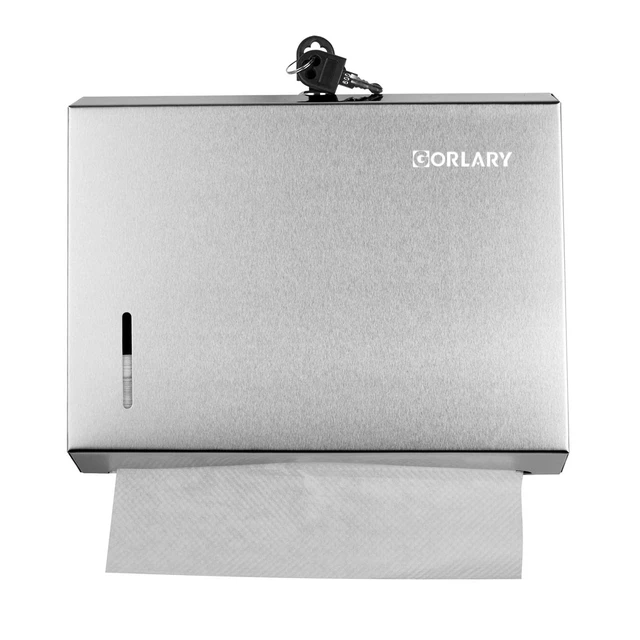 Alt view image 2 of 5 - Commercial Paper Towel Dispenser Wall Mount, Silver Durable Stainless Steel, C-Fold Multifold Trifold Paper Towel Holder, Hand Paper Tissue Holder for Bathroom, Office