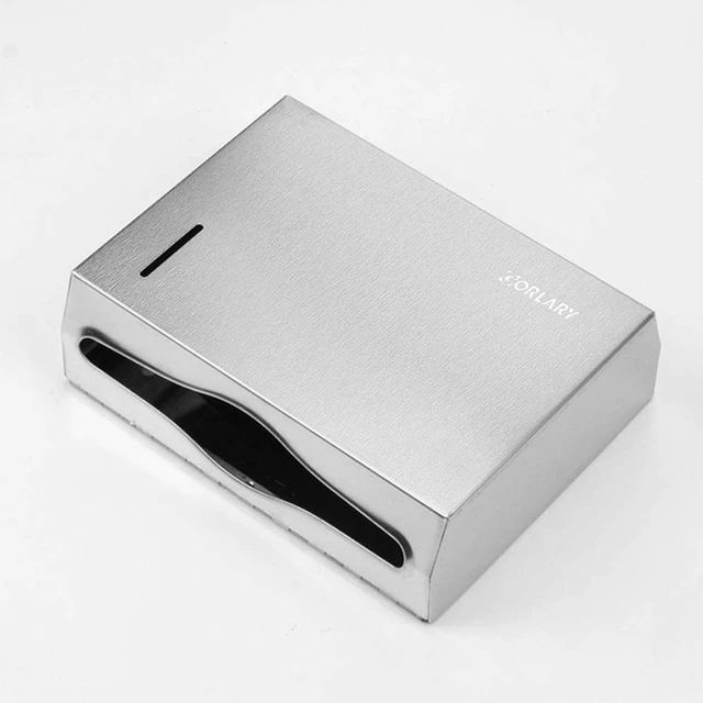 Alt view image 3 of 5 - Commercial Paper Towel Dispenser Wall Mount, Silver Durable Stainless Steel, C-Fold Multifold Trifold Paper Towel Holder, Hand Paper Tissue Holder for Bathroom, Office