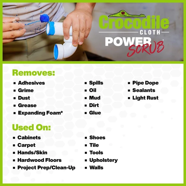 Alt view image 3 of 3 - PowerScrub - 10 Dual Surfaced Cloths, 10in X 15in. Large, Moist, Absorbent and Disposable Cleaning Cloths. Safe on Skin and Multiple Surfaces (Pack of 2)