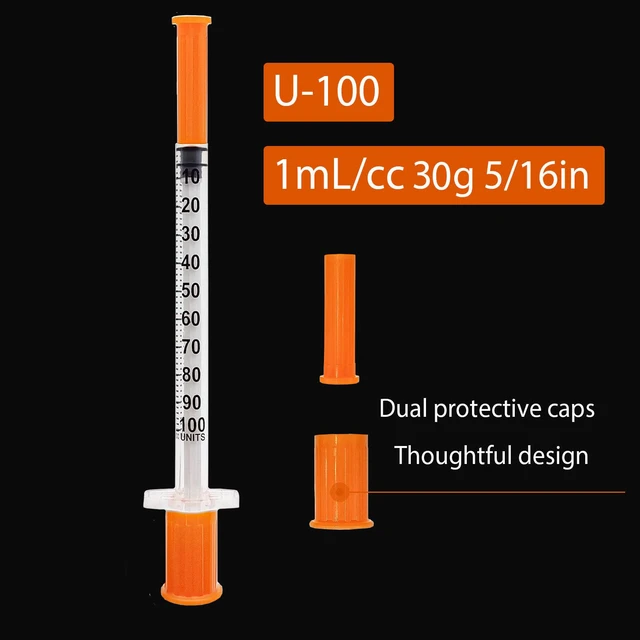 Alt view image 2 of 7 - 100PCS 1mL/cc 30 Ga 5/16in (8mm),Individually Wrapped,Single Use