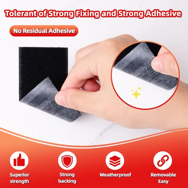 Alt view image 6 of 7 - Hook and Loop Tape 2in x 10ft, Mounting Tape Heavy Duty Adhesion Slef Adhesive Interlocking Strip, Back Adhesive Mounting Strips, Reclosable Sticky Back, Double Sided Carpet & Rug Fixation