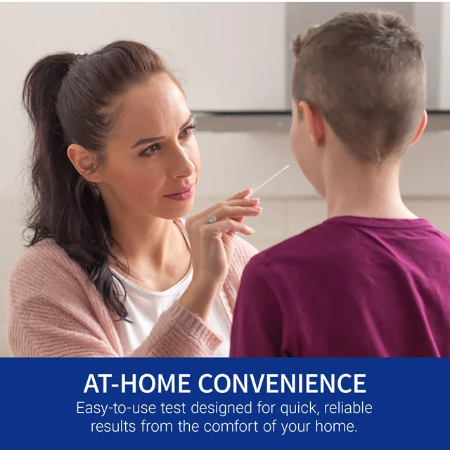 Alt view image 3 of 7 - Flu A/B & COVID-19, At Home 3-in-1 Rapid Test Kit, 5 Tests Nasal Swab Self-Test, Easy-To-Use For Adults And Kids, EUA Authorized OTC, Quick 10-Minute Results