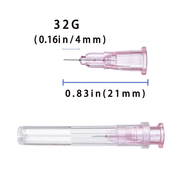 Alt view image 2 of 6 - 100Pack 32Ga 4mm(5/32inch) Needle Luer Lock for Refilling Ink Individually Packaged