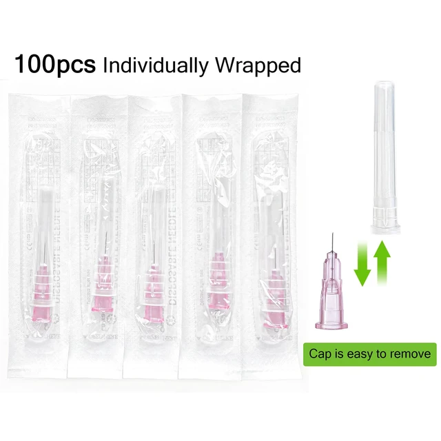 Alt view image 4 of 6 - 100Pack 32Ga 4mm(5/32inch) Needle Luer Lock for Refilling Ink Individually Packaged