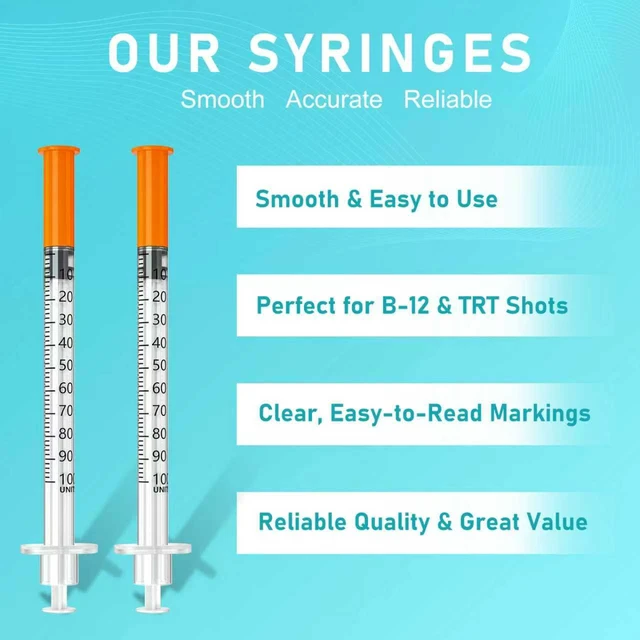 Alt view image 2 of 6 - U-100 0.5ml 31 Gauge 5/16" Syringe, Individually Packed, Pack of 100