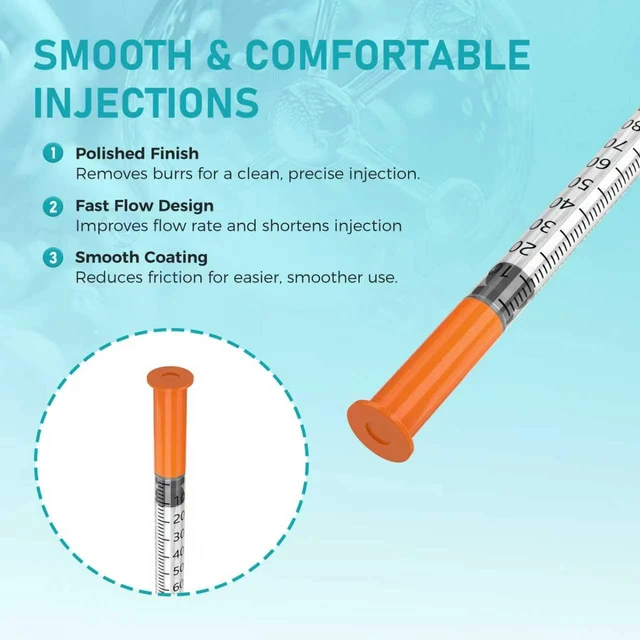 Alt view image 3 of 6 - U-100 0.5ml 31 Gauge 5/16" Syringe, Individually Packed, Pack of 100
