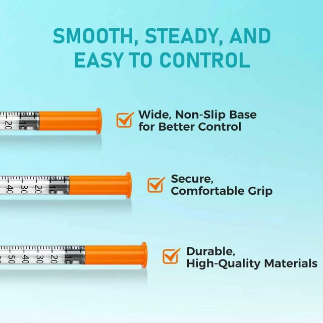 Alt view image 4 of 6 - U-100 0.5ml 31 Gauge 5/16" Syringe, Individually Packed, Pack of 100