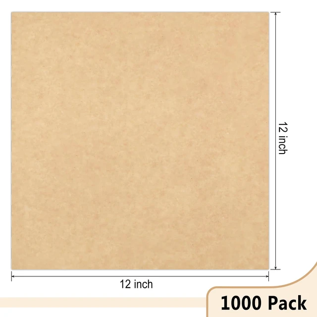 Alt view image 2 of 7 - 12 x 12" Grease Resistant Deli Paper Precut Sheets, 1000 Pcs Kraft Unbleached Food Basket Liners, Sandwich Wrapping Paper, for Deli Food, BBQ, Picnic, Party