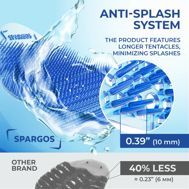Alt view image 4 of 6 - Urinal Screen Deodorizer, 24 Pack, Anti-Splash Cakes 24 urinal cakes in blue, yellow and orange, 3D wave. Odor control for office, stadium, school restrooms. Gloves incl