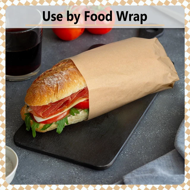 Alt view image 6 of 7 - 12 x 12" Grease Resistant Deli Paper Precut Sheets, 1000 Pcs Kraft Unbleached Food Basket Liners, Sandwich Wrapping Paper, for Deli Food, BBQ, Picnic, Party