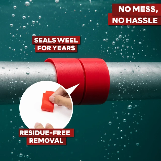 Alt view image 7 of 7 - Self Fusing Silicone Tape Waterproof 1" x 36 Feet Red, Self Amalgamating Tape, Silicone Rubber for Plumbing, Sealing Pipes, Hose Repair, Outdoor Coax and Electrical Cables Weatherproof