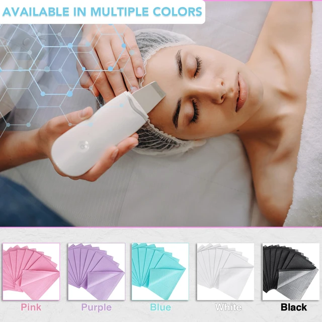 Alt view image 5 of 6 - 160 Pack Disposable Dental Bibs 13"x18", 3-Ply Waterproof Tattoo Bibs Sheet for Nail Salon, Dental Clinic, Feeding, Tattoo Shop (White)