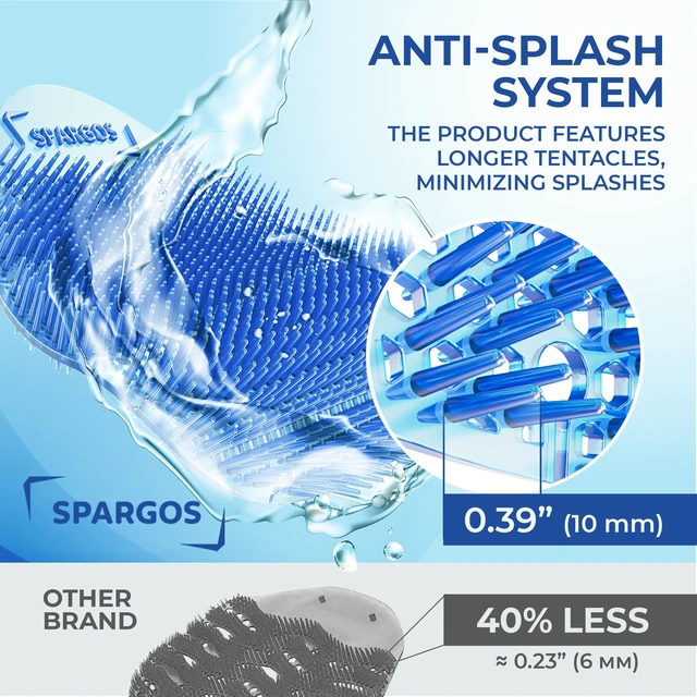 Alt view image 4 of 7 - Urinal Screen Deodorizer, 24 Pack Blue Cakes 24 anti-splash urinal cakes, blue spectrum, 3D wave. Odor control for office, stadium, school restrooms. Gloves incl