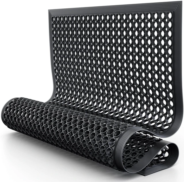 Main image of Supplies 60" x 36" Commercial Rubber Floor Mat | Safety Water Drainage | Non Slip Anti Fatigue Mat for Restaurant, Kitchen, Indoors, Outdoors and Entryway