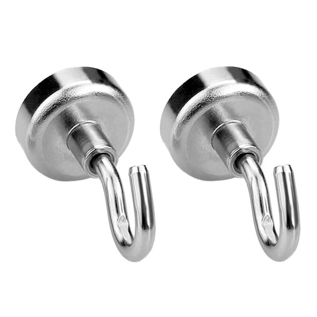 Alt view image 7 of 7 - 30LB Magnetic Hooks N52 Strong Neodymium Magnets Hook Heavy Duty for Refrigerator Extra Cruise Hook for Kitchen Classroom Workplace Grill 28PCS