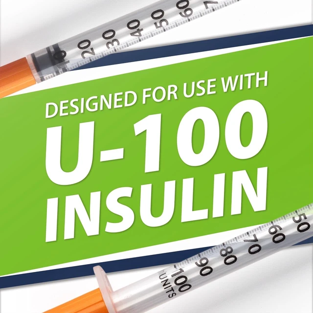 Alt view image 2 of 7 - EasyTouch U-100 Pet Insulin Syringes (29G 1.0cc 1/2") - 100 ct. Compatible with U-100 Insulin, 100 Unit Capacity, 1/2" Needle Length, Half-Unit Markings, Box of 100