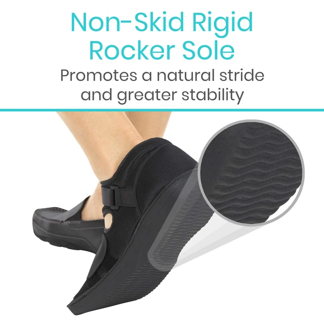 Alt view image 4 of 7 - Post Op Shoe - Lightweight Medical Walking Boot with Adjustable Strap Orthopedic Recovery Cast Shoe for Post Surgery, Fractured Foot, Injured Toes, Stress Fracture, Sprains - Left or Right Foot