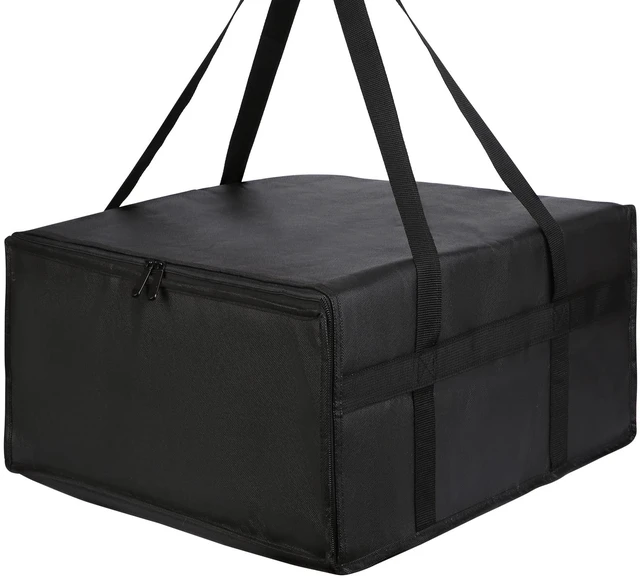 Alt view image 4 of 6 - 24'x24'x14' Pizza Carrier Insulated Bags Large for Deliveries, Insulated Pizza Carrier Delivery Bag Food Bag for Personal and Professional Use, Black 4, 24W x 24D x 14H