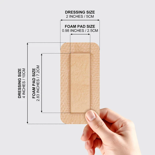 Alt view image 7 of 7 - 30 Pcs Silicone Foam Dressing 2x4 Gentle Border, Super Absorbent Wound Dressing, Bed Sore Patches, Waterproof Silicone Bandages for Wounds Care, Self Adhesive Pressure Sore Pads
