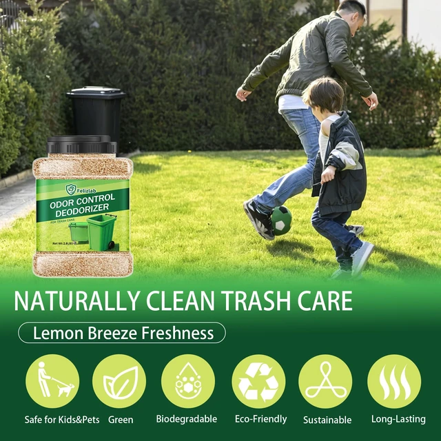 Alt view image 6 of 7 - Outdoor Trash Can Deodorizer 2.6 lbs, Industrial Strength Garbage Odor Eliminator & Moisture Absorber for Trash Cans, Outdoor Waste Bins & Recycling Containers, Heavy Duty Long Lasting Odor Control
