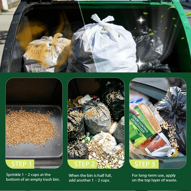 Alt view image 4 of 7 - Outdoor Trash Can Deodorizer 2.6 lbs, Industrial Strength Garbage Odor Eliminator & Moisture Absorber for Trash Cans, Outdoor Waste Bins & Recycling Containers, Heavy Duty Long Lasting Odor Control