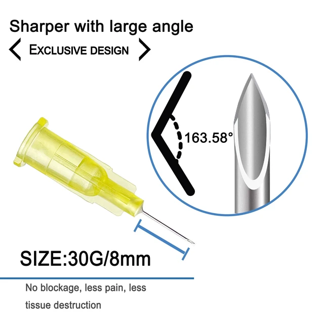 Alt view image 2 of 7 - 100pcs 30Ga 5/16inch Luer Lock Refilling Inks, Individually Wrapped