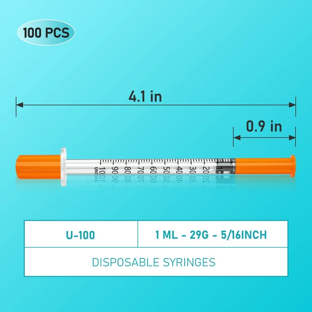 Alt view image 5 of 6 - 1ml 29G 5/16" (8mm) Syring, Pack of 100