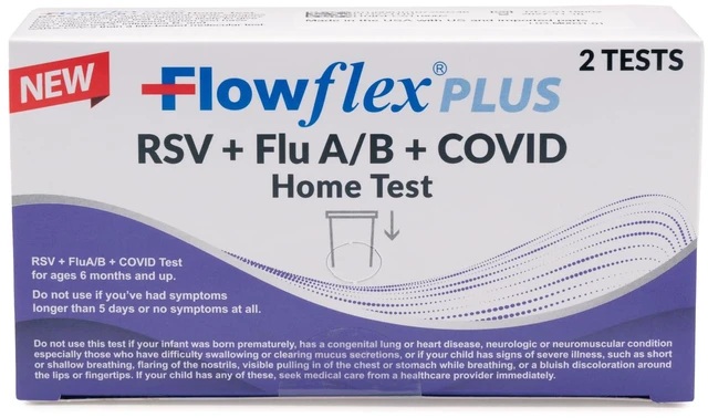 Main image of Plus RSV + Flu A/B + COVID Home Test (2 Tests)
