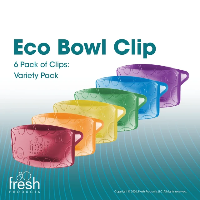 Alt view image 2 of 7 - Eco Bowl Clip Toilet Air Freshener, Variety Pack, 6-Pack Natural Oils, Made in USA, Rim Toilet Tank Trash Cabinet, Air & Trash and Bathroom Freshener, Lasts 30 Days, Chemical Free