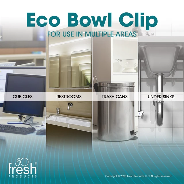 Alt view image 4 of 7 - Eco Bowl Clip Toilet Air Freshener, Variety Pack, 6-Pack Natural Oils, Made in USA, Rim Toilet Tank Trash Cabinet, Air & Trash and Bathroom Freshener, Lasts 30 Days, Chemical Free