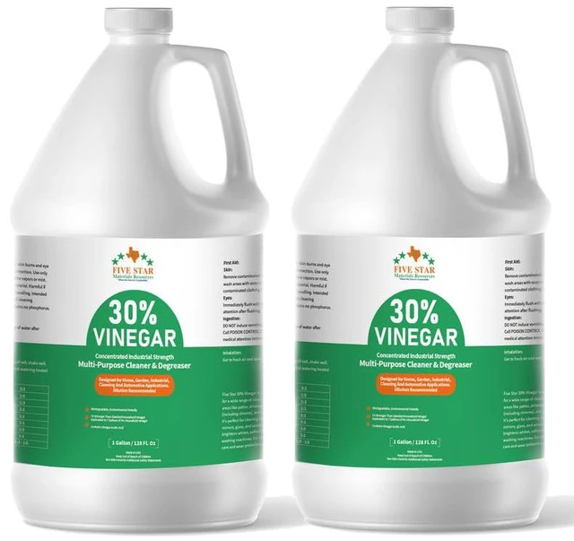 Main image of 30% Vinegar Concentrated White Vinegar Industrial-Grade (2 Gallon(256 oz) 30% Vinegar Gallon for Garden,Home,and Outdoor Pure | Max Performance 7X Power | with Instructions