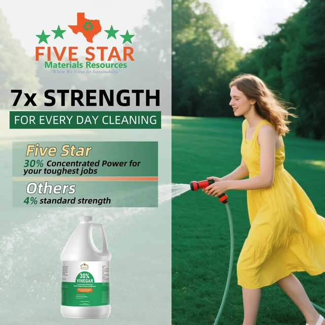 Alt view image 2 of 7 - 30% Vinegar Concentrated White Vinegar Industrial-Grade (2 Gallon(256 oz) 30% Vinegar Gallon for Garden,Home,and Outdoor Pure | Max Performance 7X Power | with Instructions
