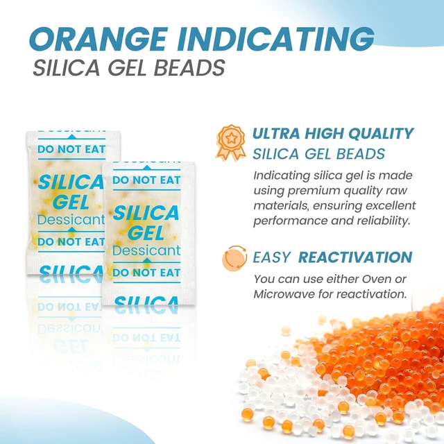 Alt view image 5 of 7 - 500PCS 5g Silica Gel Packets, Moisture Absorbers Desiccant Packs for Storage, Clothes, Shoes, Electronics, 3D Printer Filament, Jewelry, Spices, Safes, Tools
