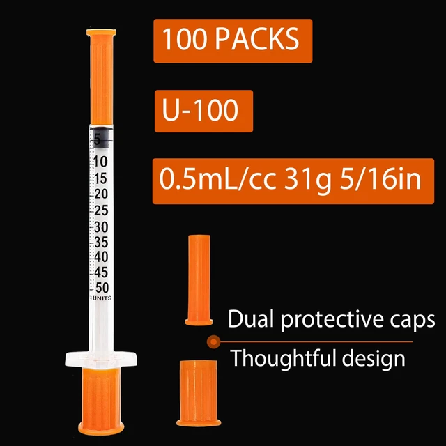 Alt view image 2 of 7 - 36PCS 0.5mL/CC Syringe with 31G 5/16in Needle,Individually Wrapped