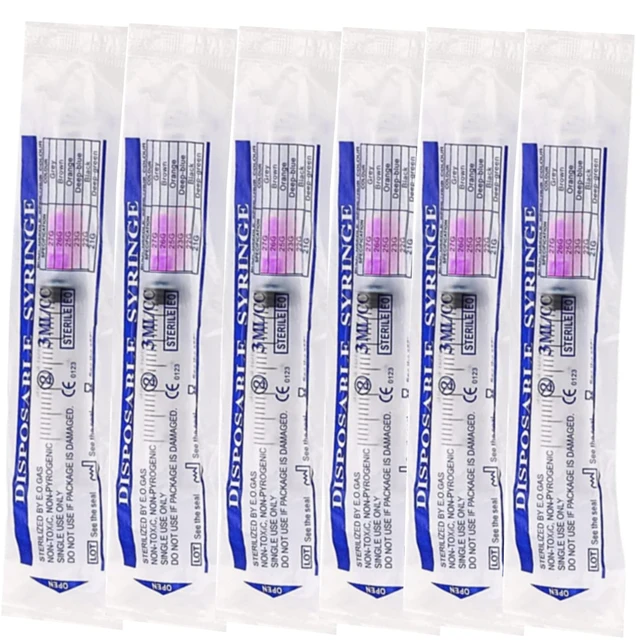 Alt view image 4 of 6 - 100 Pack 3ml Lab Sample Syringe with 18Gauge 1.5 Inch Liquid Measuring Refilling Tool, Individual Package