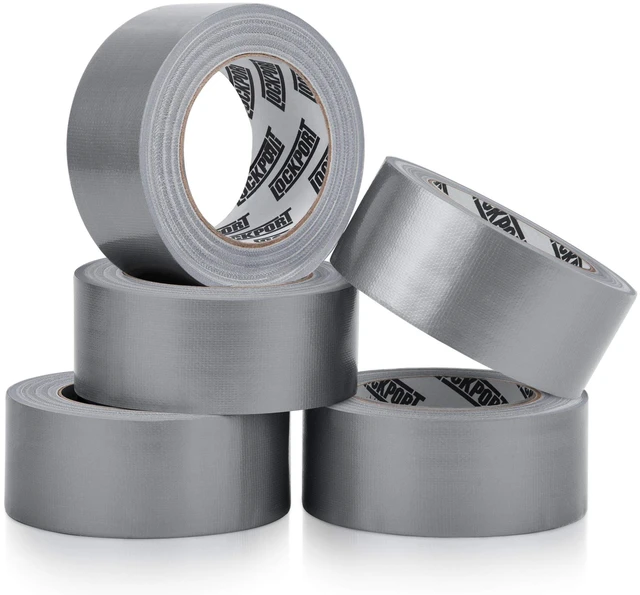 Main image of 5 Pack Duct Tape Heavy Duty Waterproof, Strong Adhesive Silver Duct Tape Bulk for Indoor Outdoor Repairs, Tear by Hand - 30 Yards x 2 Inch