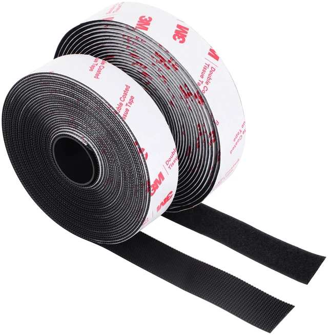 Main image of Hook and Loop Tape 1in x 20ft, Heavy Duty Adhesion Strip Slef Adhesive Interlocking Tape, Adhesive Mounting Strips, Reclosable Sticky Back Interlocking Nylon Picture Hanging Strips