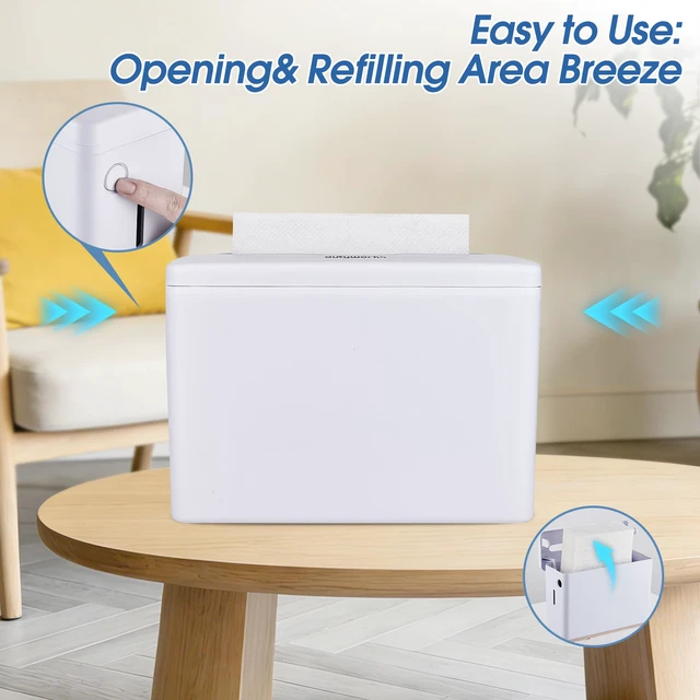 Alt view image 5 of 7 - Countertop Paper Towel Dispenser, 200-Sheet Capacity Non-Slip Base, Fits Multifold and Z-Fold Towels, For Bathrooms, Kitchens and Commercial Spaces