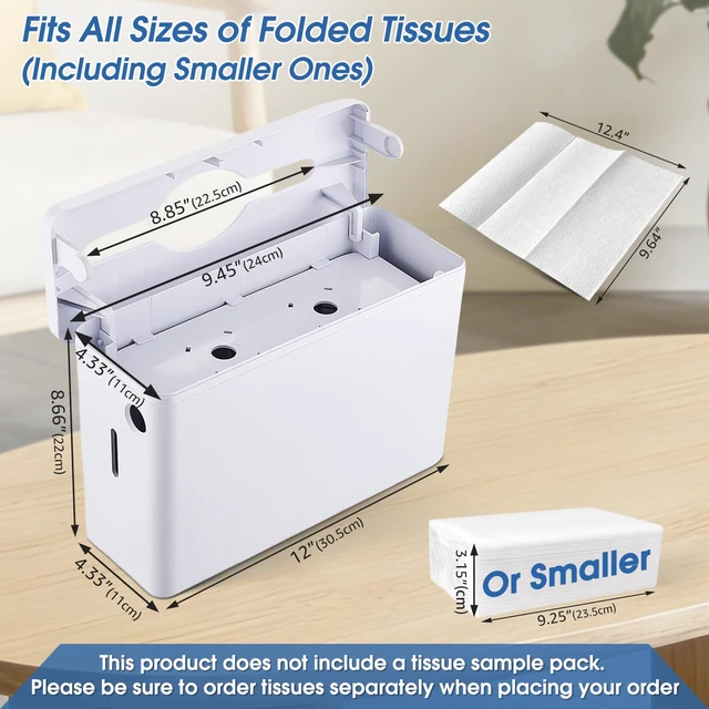 Alt view image 4 of 7 - Countertop Paper Towel Dispenser, 200-Sheet Capacity Non-Slip Base, Fits Multifold and Z-Fold Towels, For Bathrooms, Kitchens and Commercial Spaces