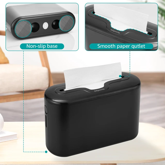 Alt view image 3 of 7 - Multifold Paper Towel Dispenser Countertop, Black Non-Slip ABS Base, Fits Trifold, C-Fold and Z-Fold Towels, For Bathrooms, Kitchens and Commercial Use