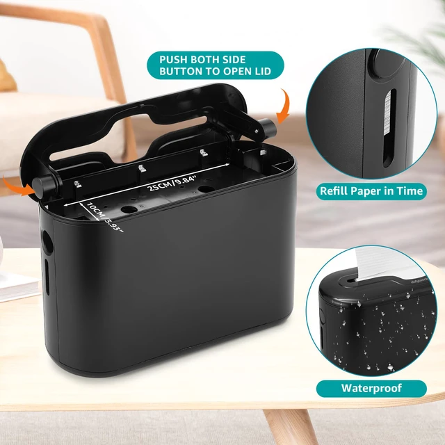 Alt view image 4 of 7 - Multifold Paper Towel Dispenser Countertop, Black Non-Slip ABS Base, Fits Trifold, C-Fold and Z-Fold Towels, For Bathrooms, Kitchens and Commercial Use